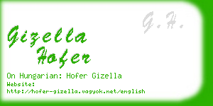 gizella hofer business card